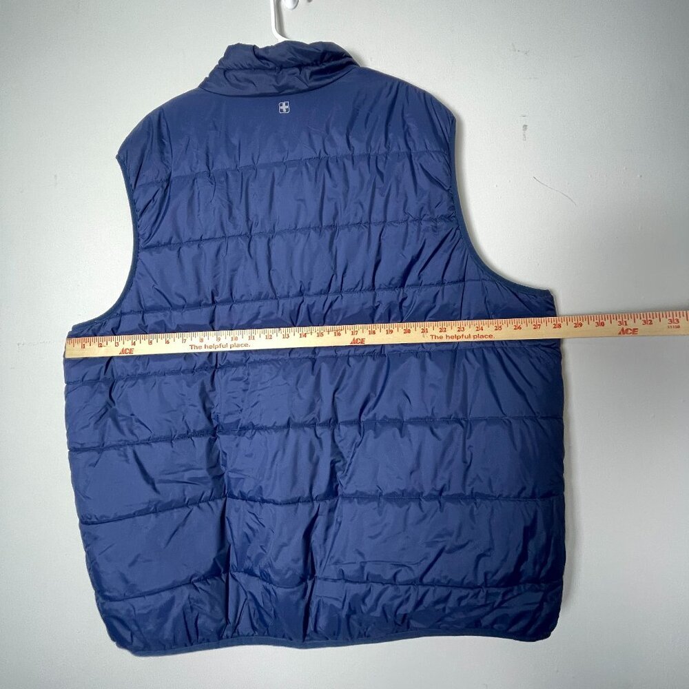 Swiss Tech Puffer Vest Men 3XL Blue Full Zip Sleeveless Padded Outdoorsy Winter - Picture 3 of 7